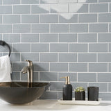 Park Hill Gray 3x6 Polished Porcelain Subway Tile