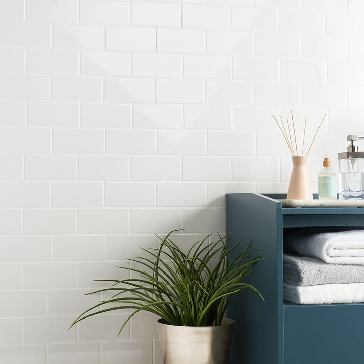Park Hill White 3x6 Polished Porcelain Subway Tile - Durable & Stylish