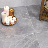 Lux Tile Marble Tech Grigio Imperiale Gray 12x24 Matte Porcelain Tile