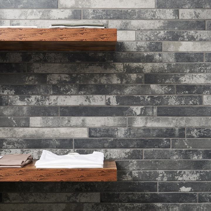 English Brick Dark Gray Matte Porcelain Tile - 2x18 Subway Tile