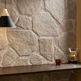 Pathstone Taupe Textured Matte Porcelain Flagstone Tile - Lux Tile