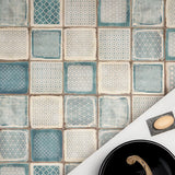 Los Lunas Deco Blue 8x8 Matte Porcelain Tile - Lux Tile