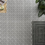 B2W Black & White 8x8 Matte Porcelain Tile - Lux Tile