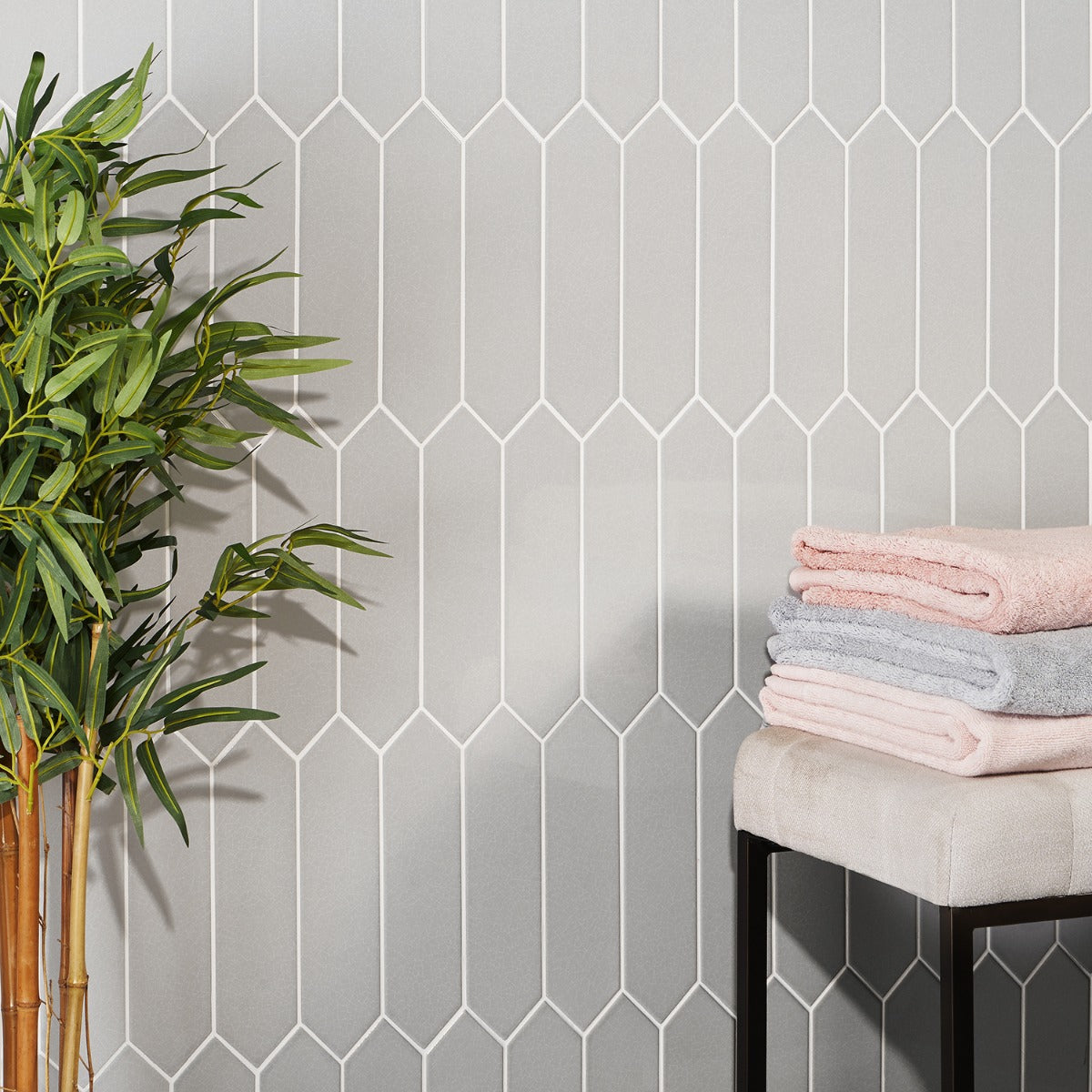 Tehama Crackled Gray 3x12 Polished Ceramic Tile - Lux Tile