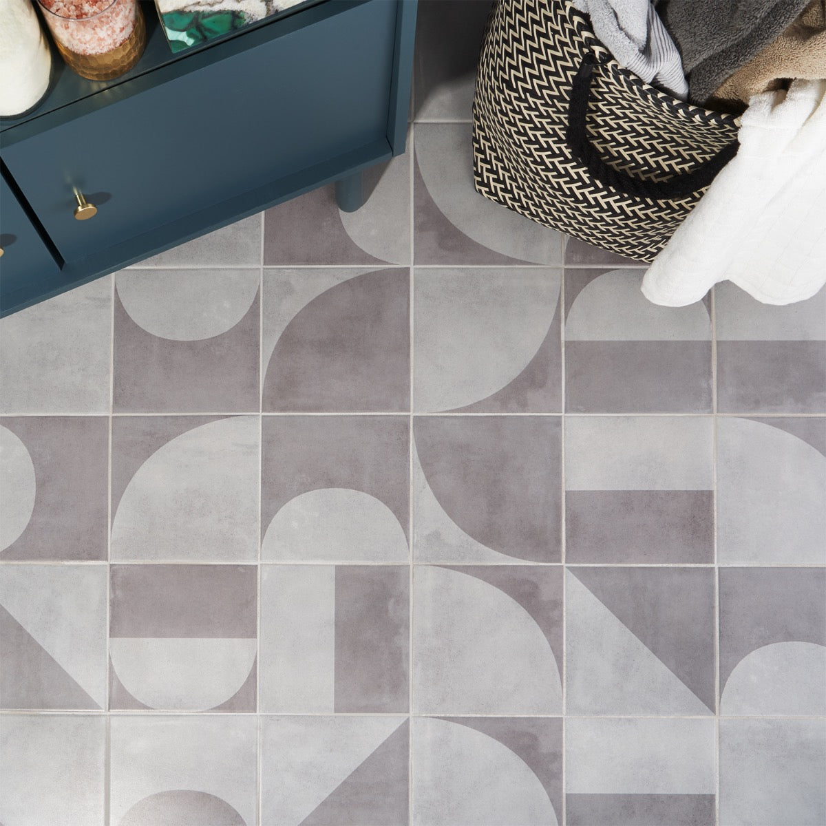 Brando Dark Gray 8x8 Matte Porcelain Tile - Lux Tile