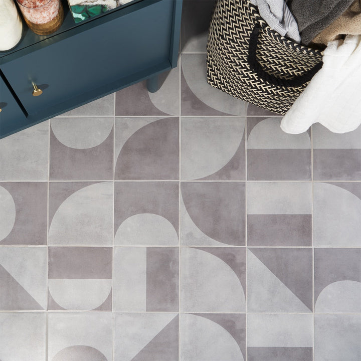 Brando Dark Gray 8x8 Matte Porcelain Tile - Lux Tile