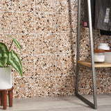 Tilebar Chips Macro Terracotta Coral Orange 8x8 Matte Porcelain Tile