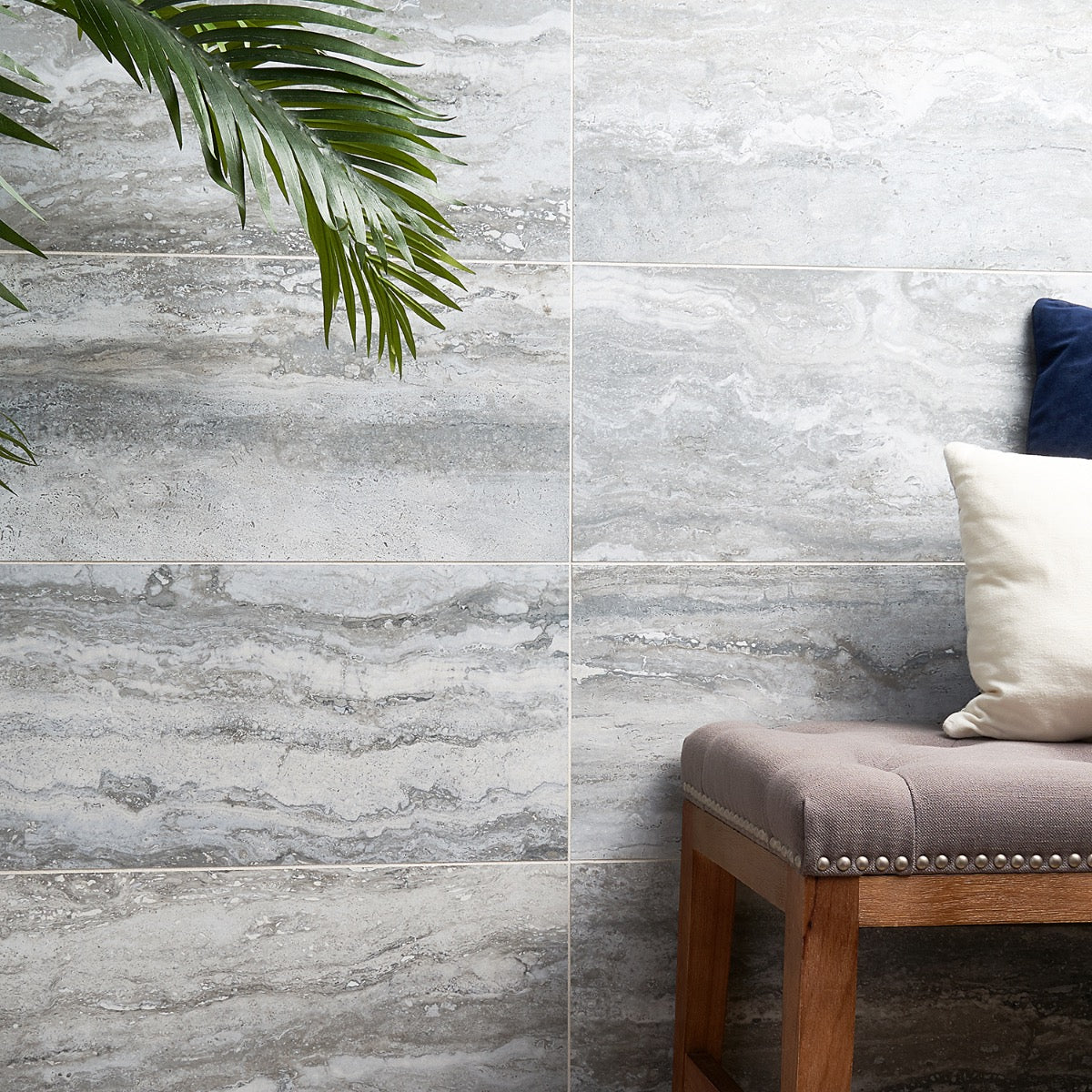 Lux Tile Travertine Sky Blue 12x24 Matte Porcelain Tile
