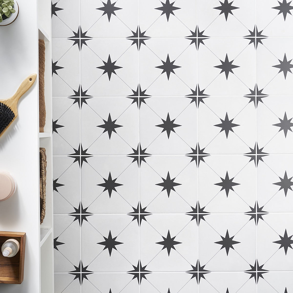 Tau Blanco White 9x9 Matte Porcelain Tile by Lux Tile