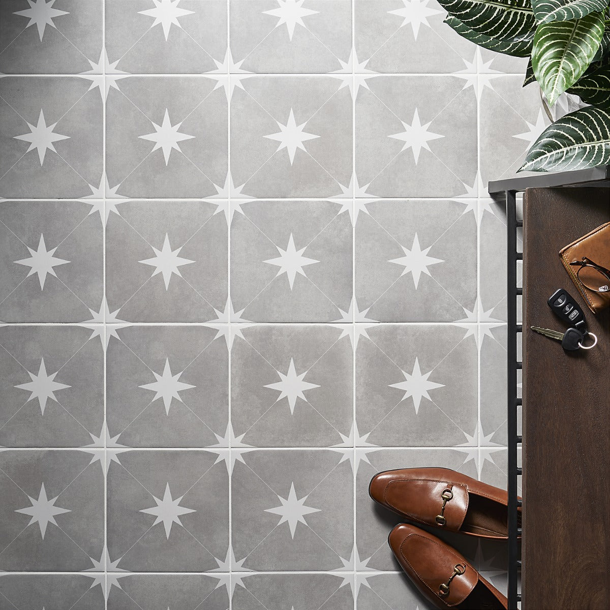 Tau Gris Gray 9x9 Matte Porcelain Tile - Lux Tile
