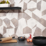 HexArt Pop Gris 8" Hexagon Matte Porcelain Tile - Lux Tile
