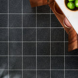 Elizabeth Sutton Charcoal Black Terrazzo 8x8 Matte Porcelain Tile