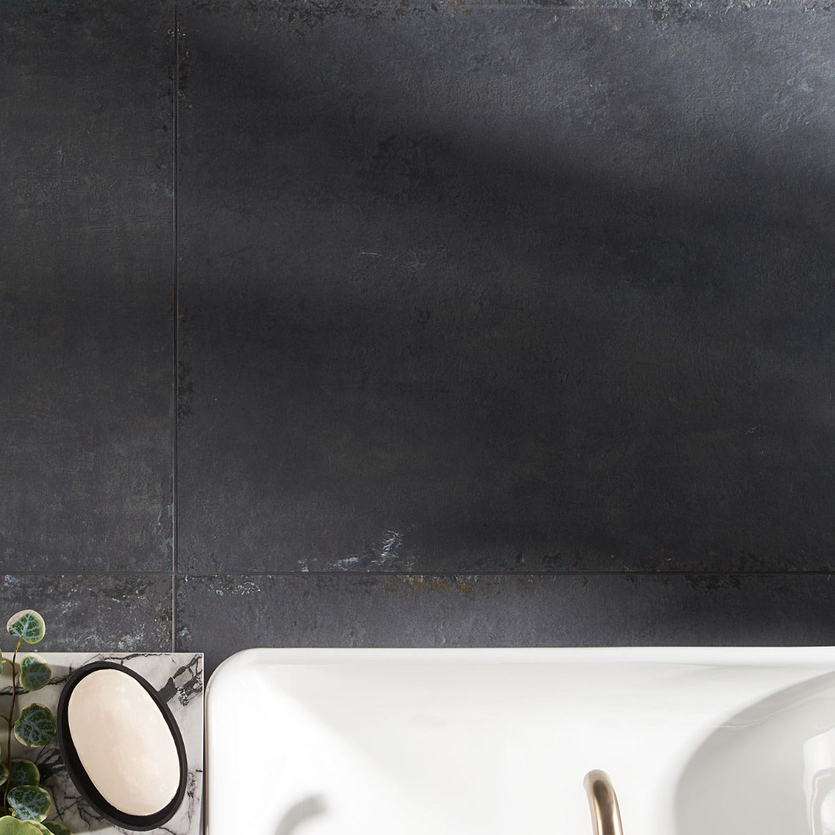 Portrait Black Matte Porcelain Tile 24x48 - Lux Tile