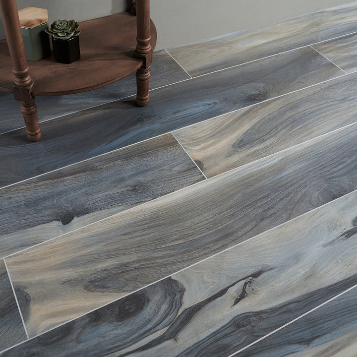 Lux Tile Brazilian Tiger Blue 8x48 Matte Porcelain Tile