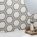 Ava Deco Sabbia Charcoal Gray 8" Hexagon Matte Porcelain Tile