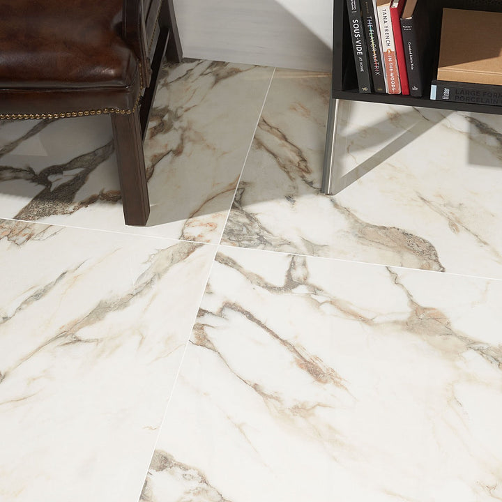 DreamStone Calacatta Rustico Polished Porcelain Tile - 24x24