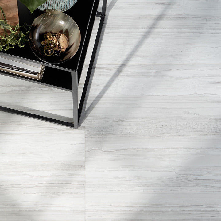 DreamStone Luminus White 12x24 Polished Porcelain Tile