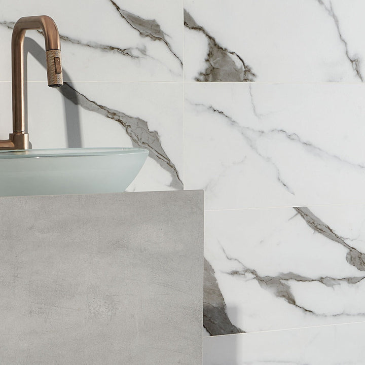 DreamStone Statuario Valley Matte Porcelain Tile 12x24 - Lux Tile