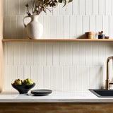 Roller White Matte Porcelain Subway Tile 3x11"