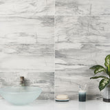 Petrawood White 12x24 Matte Porcelain Tile - Lux Tile