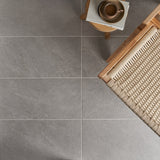 Era Silver Gray 12x24 Matte Porcelain Tile - Limestone Look