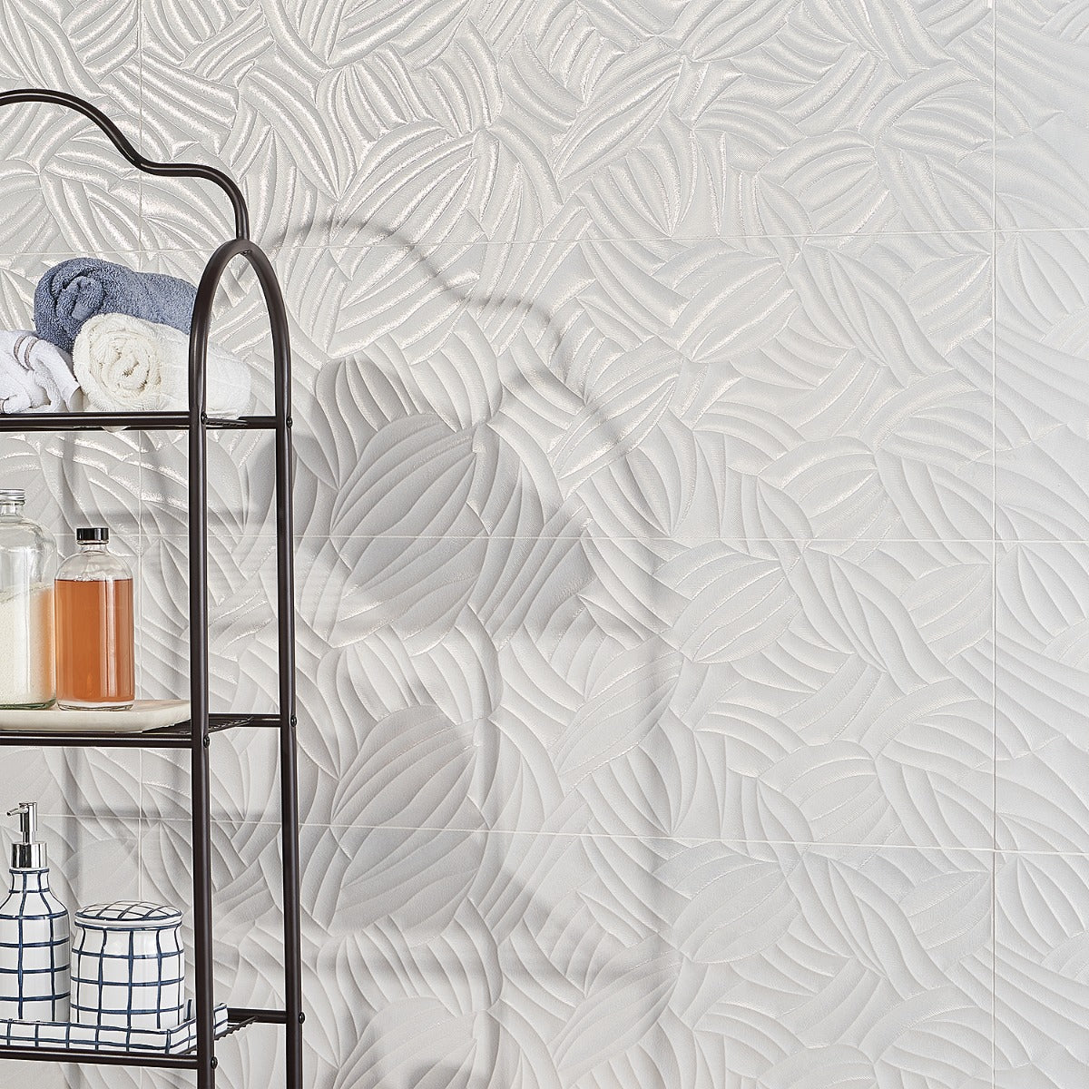 Lux Tile Wonderland Garden White 12x36 Polished Ceramic Wall Tile