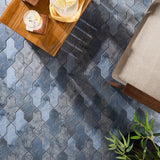 Lux Tile Parma Cruz Denim Blue 5x8 Terracotta Look Matte Porcelain Tile