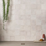 Navari White 5x5 Textured Matte Ceramic Tile - Tilebar