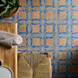 Morocco Medina Multicolor 4x8 Picket and Terracotta 4x4 Square Matte Porcelain Tile