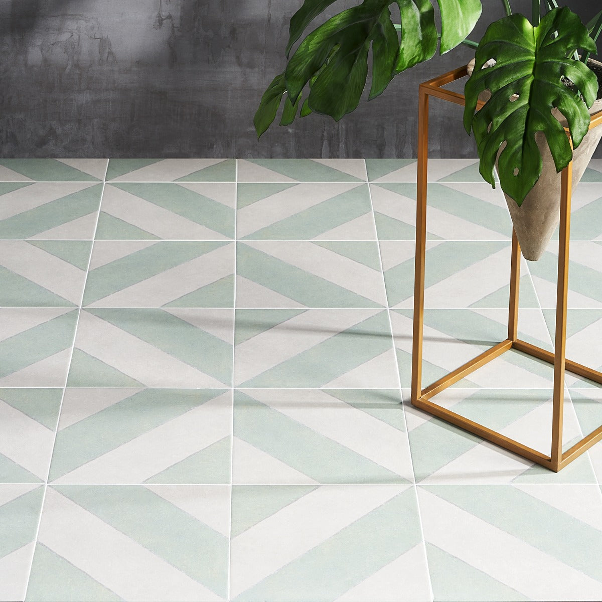 Auteur Kaleidoscope Sage Green 9x9 Matte Porcelain Tile