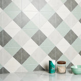 Auteur Plaid Sage Green 9x9 Matte Porcelain Tile