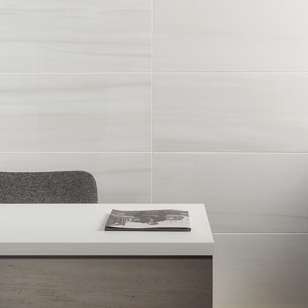 Lux Tile Minera Dolomite Warm White 12x24 Polished Porcelain Tile