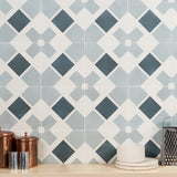 Lapaz Cross Blue 9x9 Matte Porcelain Tile - Lux Tile