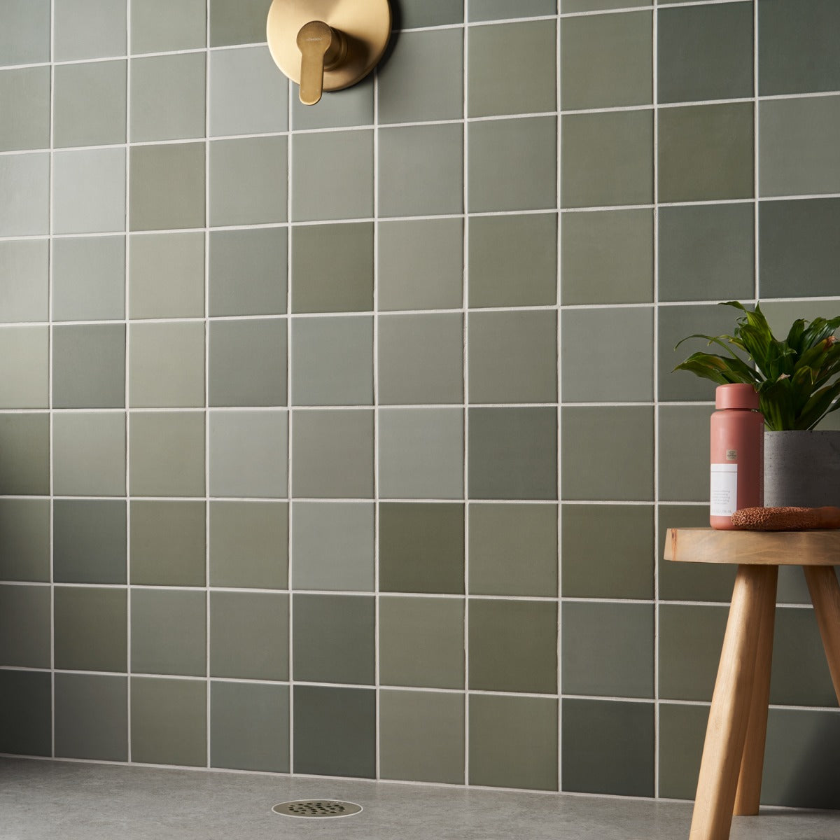 Born Sage Green 5x5 Matte Porcelain Tile - Lux Tile