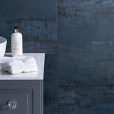 Angela Harris Inspira Metallic Blue 12x24 Matte Porcelain Tile