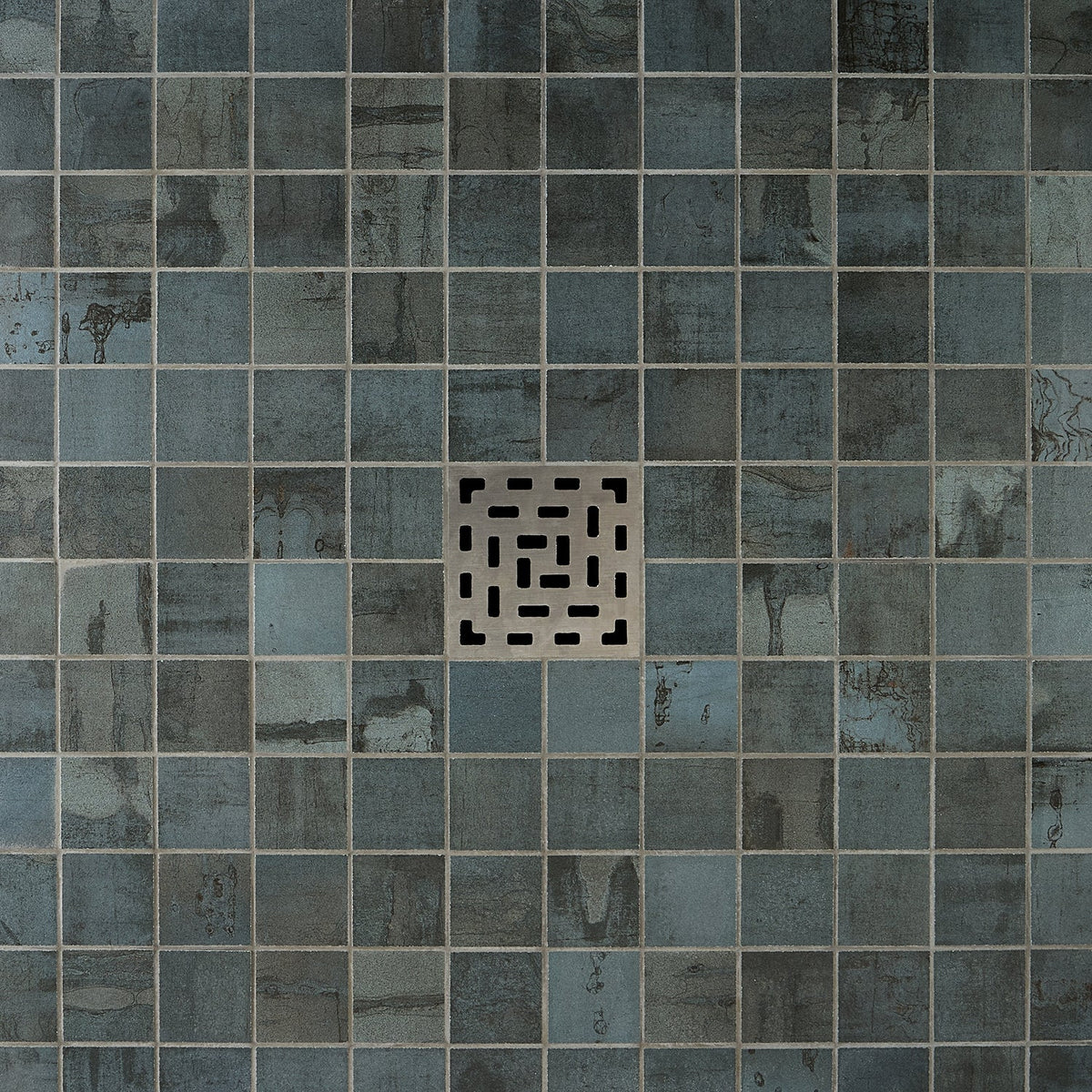 Angela Harris Metallic Blue Matte Porcelain Mosaic Tile 2x2