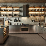 Elemental Chestnut Brown 6x6 Ceramic Quarry Tile - Durable & Eco-Friendly