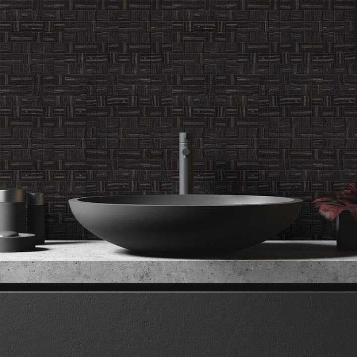 Miles Universe Black 2x2 Matte Porcelain Mosaic Tile - Lux Tile