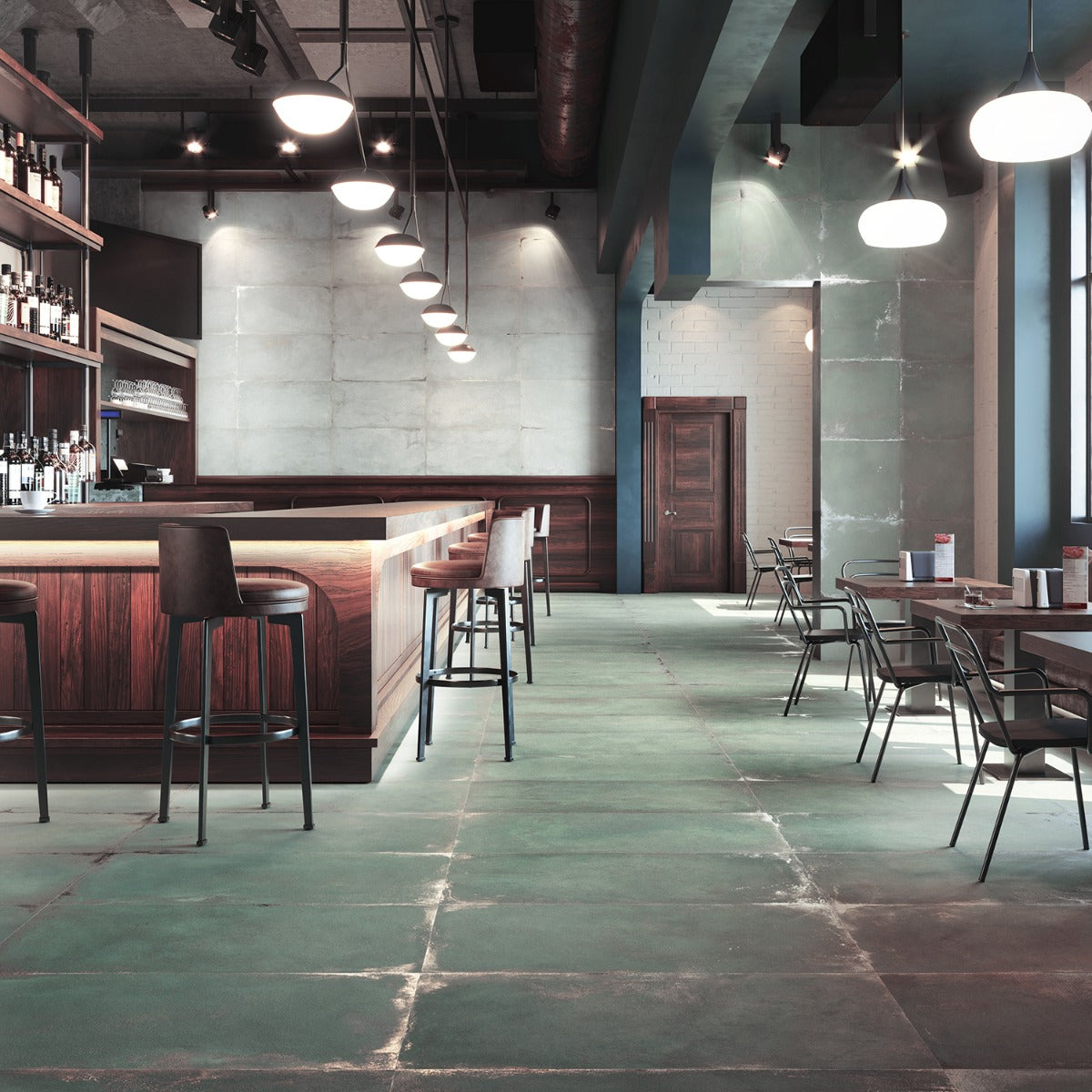 Angela Harris Flatiron Aquamarine Matte Porcelain Tile 24x48