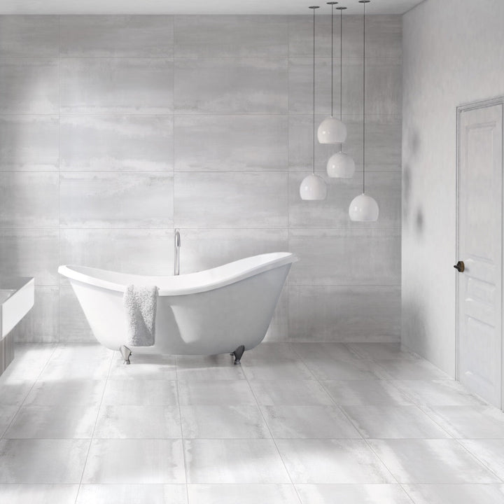 Hewlett Pearl Mist Gray 12x24 Matte Porcelain Tile - Lux Tile