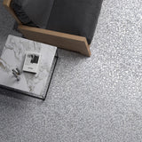 Lux Tile Terrazzo Hex Azulio Blue 9" Matte Porcelain Tile