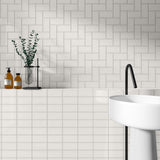 Park Hill Monumental Mist White 3x6 Polished Porcelain Subway Tile