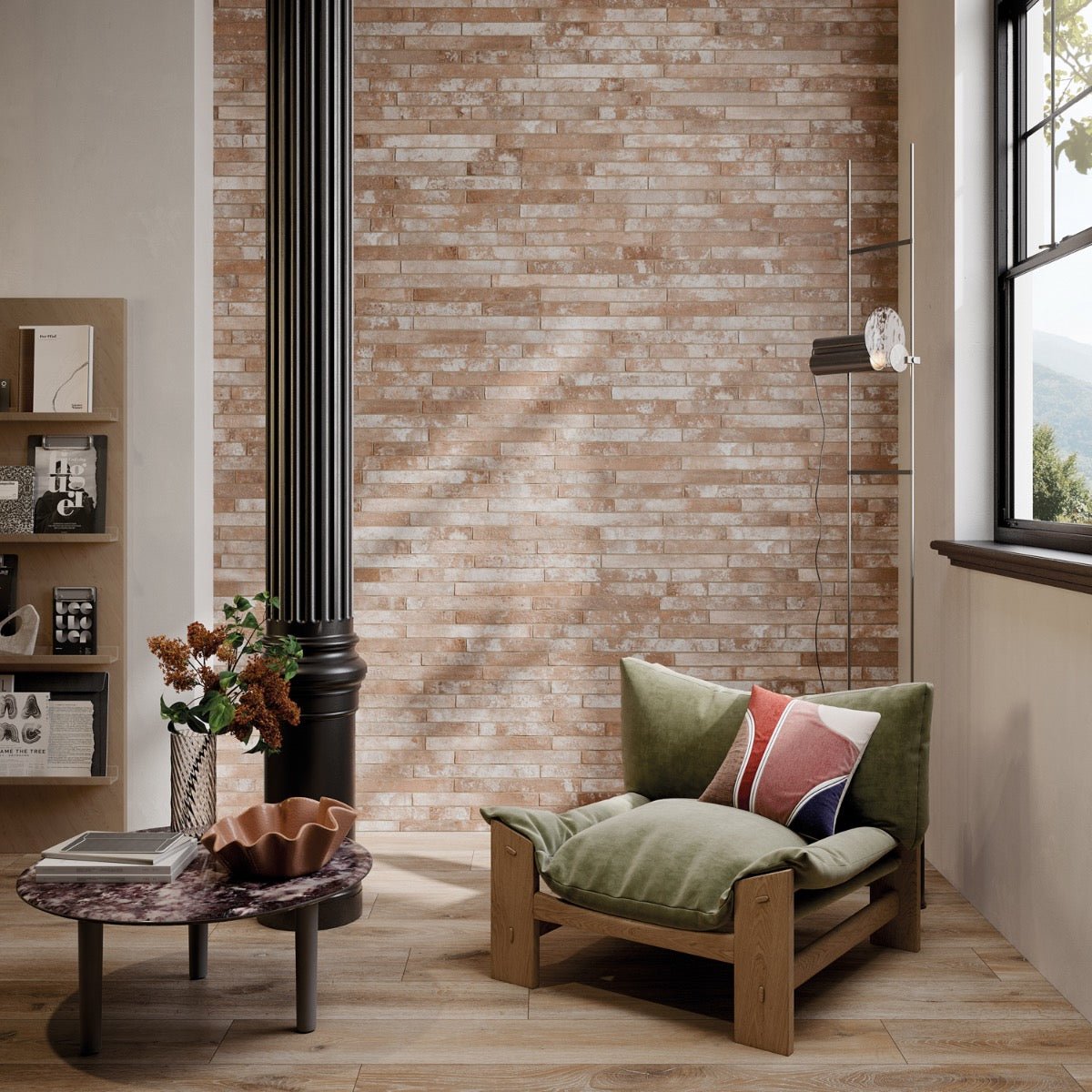 English Brick Sand Terracotta 2x18 Matte Porcelain Tile
