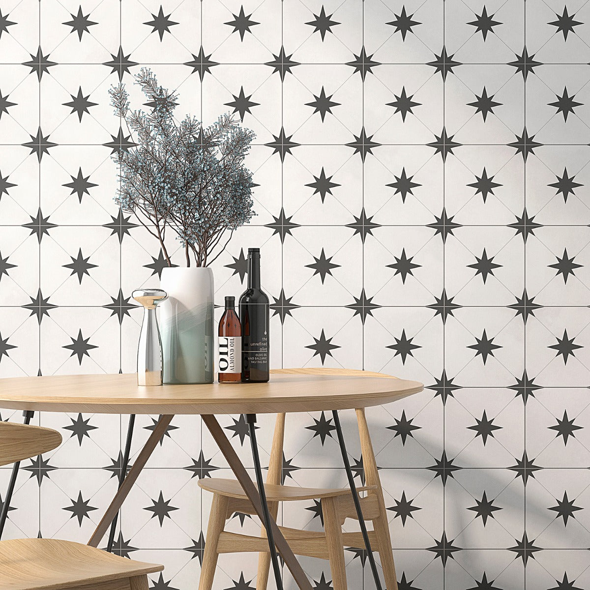 Tau Blanco White 9x9 Matte Porcelain Tile by Lux Tile