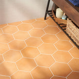 HexArt Orange 8" Hexagon Matte Porcelain Tile - Lux Tile