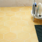 HexArt Yellow 8" Hexagon Matte Porcelain Tile by Lux Tile