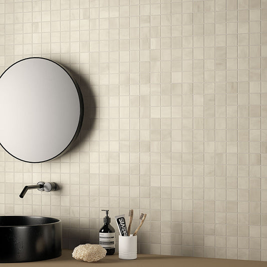 Clay Shy Beige 2x2 Matte Porcelain Mosaic Tile - Lux Tile