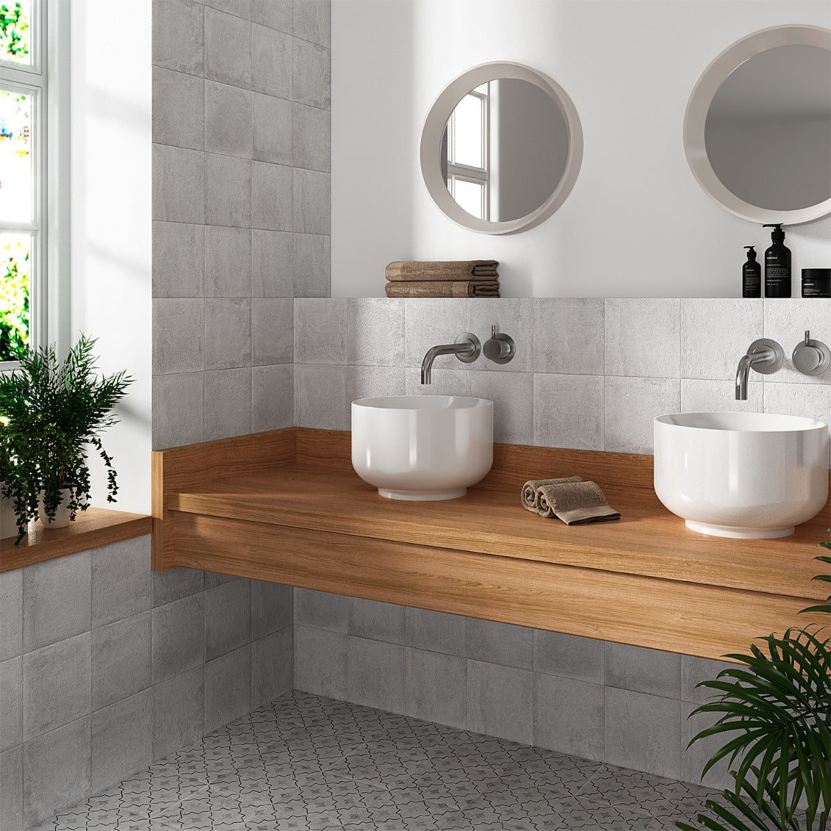Lux Tile Alesso Perla Gray 8x8 Matte Porcelain Tile