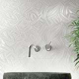 Lux Tile Wonderland Garden White 12x36 Polished Ceramic Wall Tile