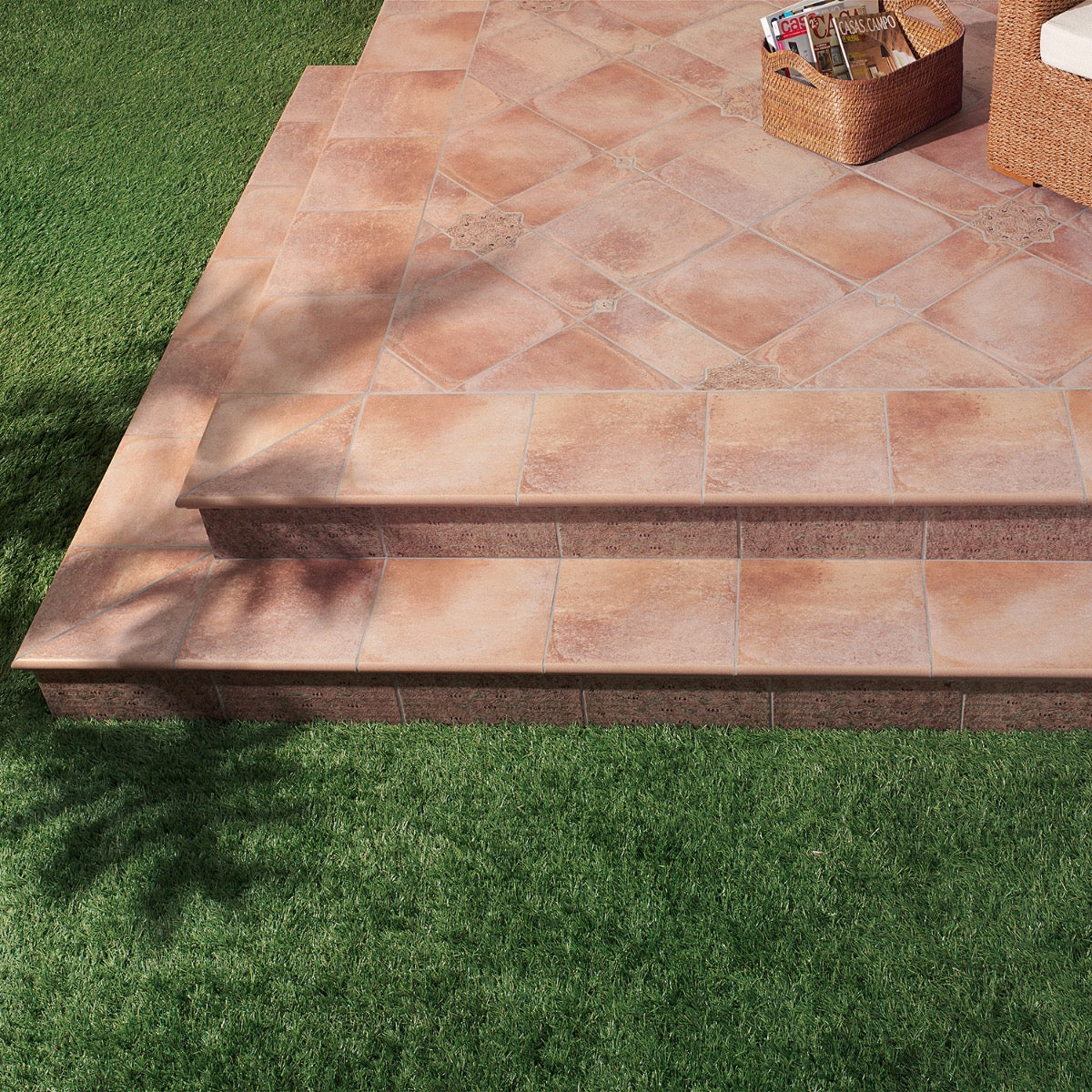 Burgos Terracotta Matte Porcelain Tile 14x14 - Lux Tile